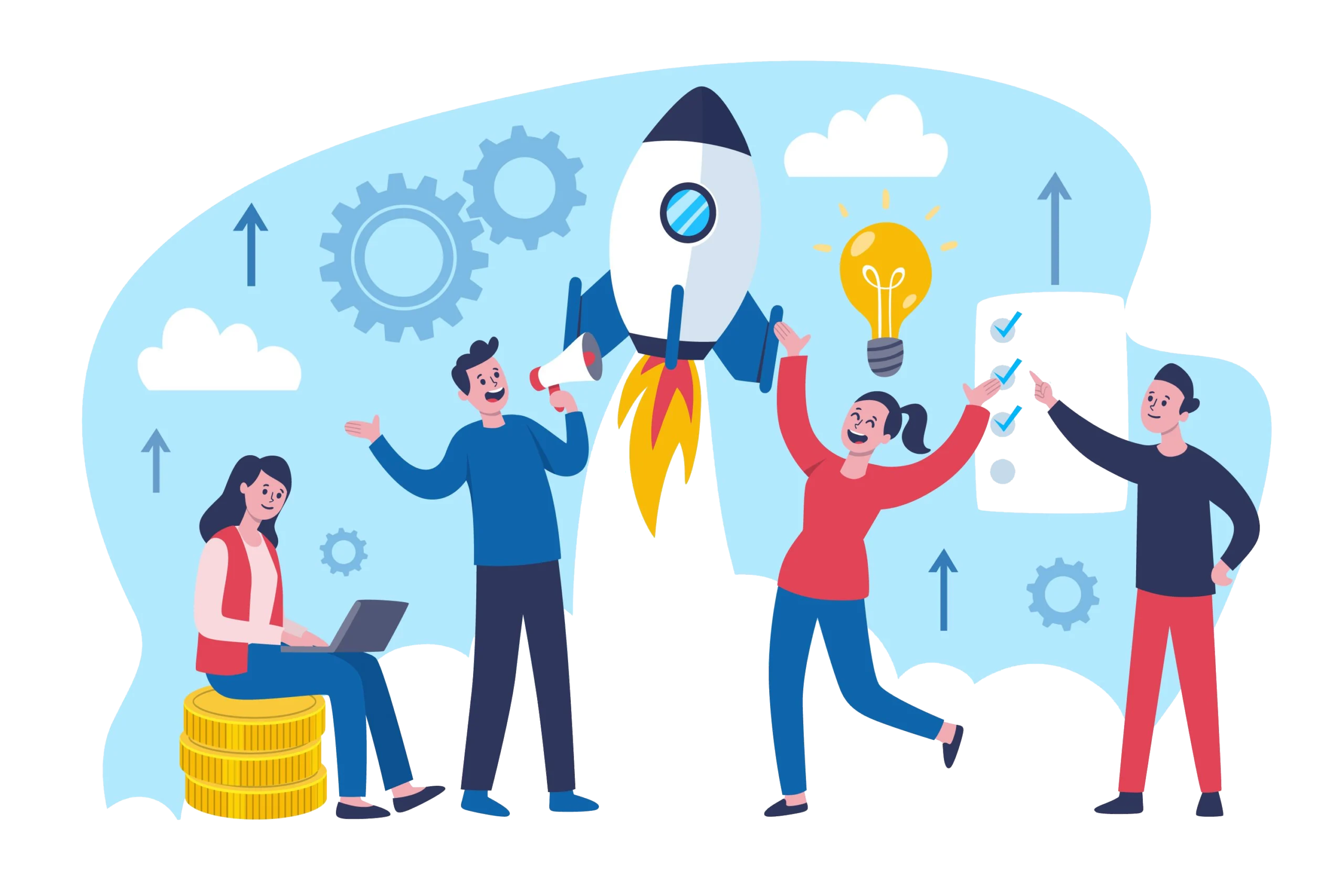 12557526_4995944 Colleagues starting a business project<br />